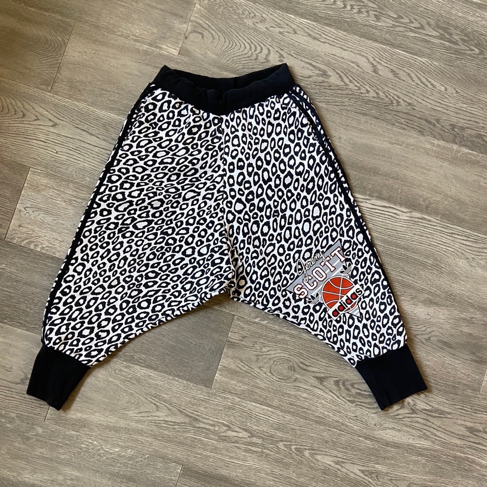 Jeremy Scott x Adidas Black and White Leopard Track Joggers - Picture 2 of 11